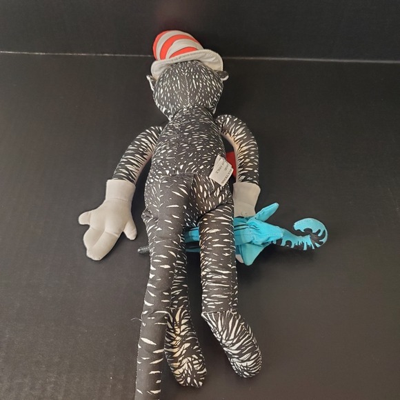 Vintage Cat in the Hat Plush 18" Doll With Umbrella Dr. Seuss Random House 1994 - Picture 4 of 7